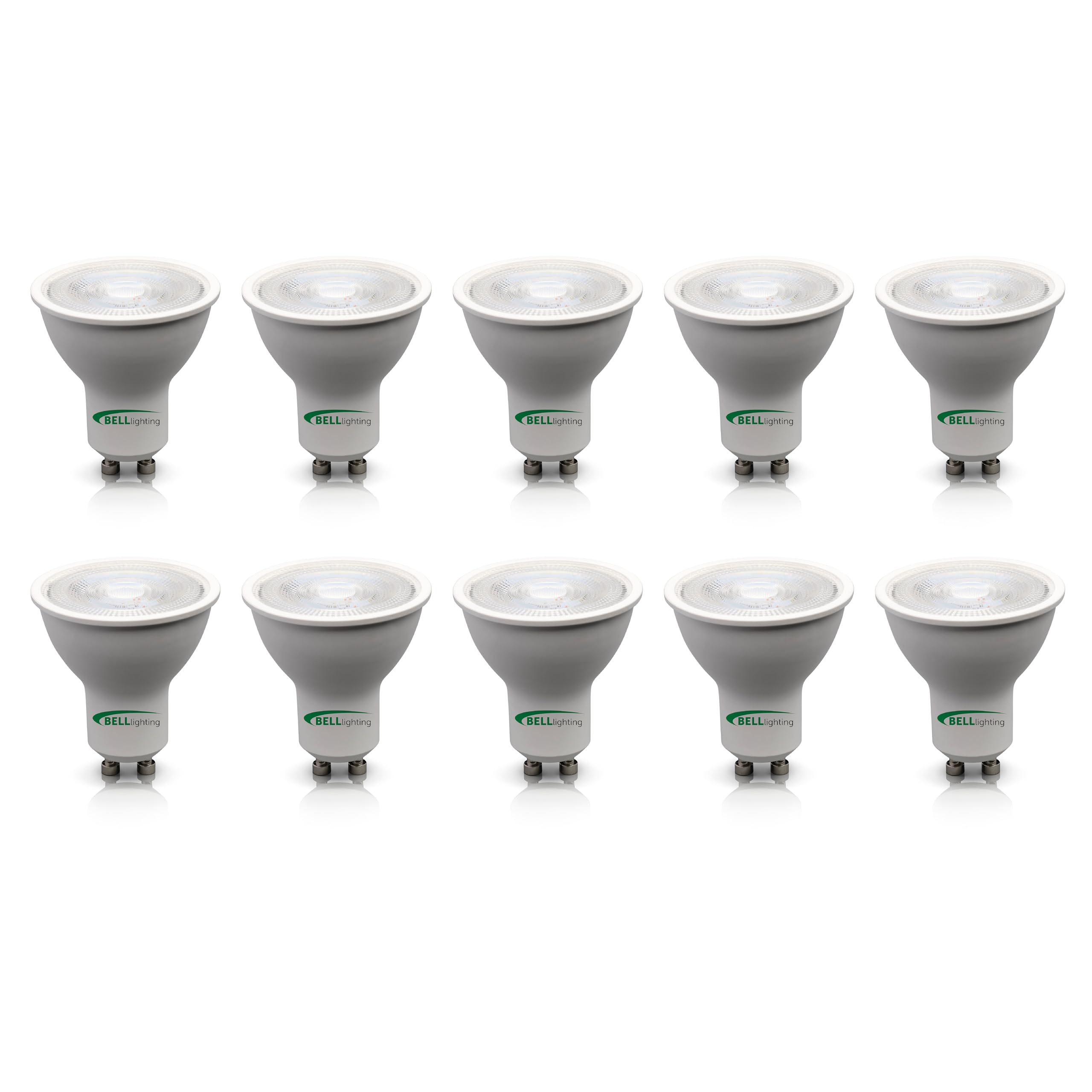 Bell Lighting GU10 LED Bulbs – 350 lumens Cool White 4000K – 4.4W Beam Angle 38° Spotlight Bulb – 220-240V Dimmable Energy Saving LED Bulb – Pack of 10