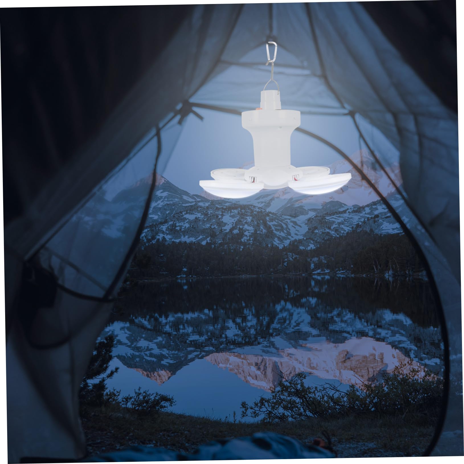 Lámpara Solar Plegable Recargable para Camping, Luz de Emergencia LED , Luz Colgante Multifuncional para Exteriores, Uso en Tienda de Campaña y Actividades al Aire Libre
