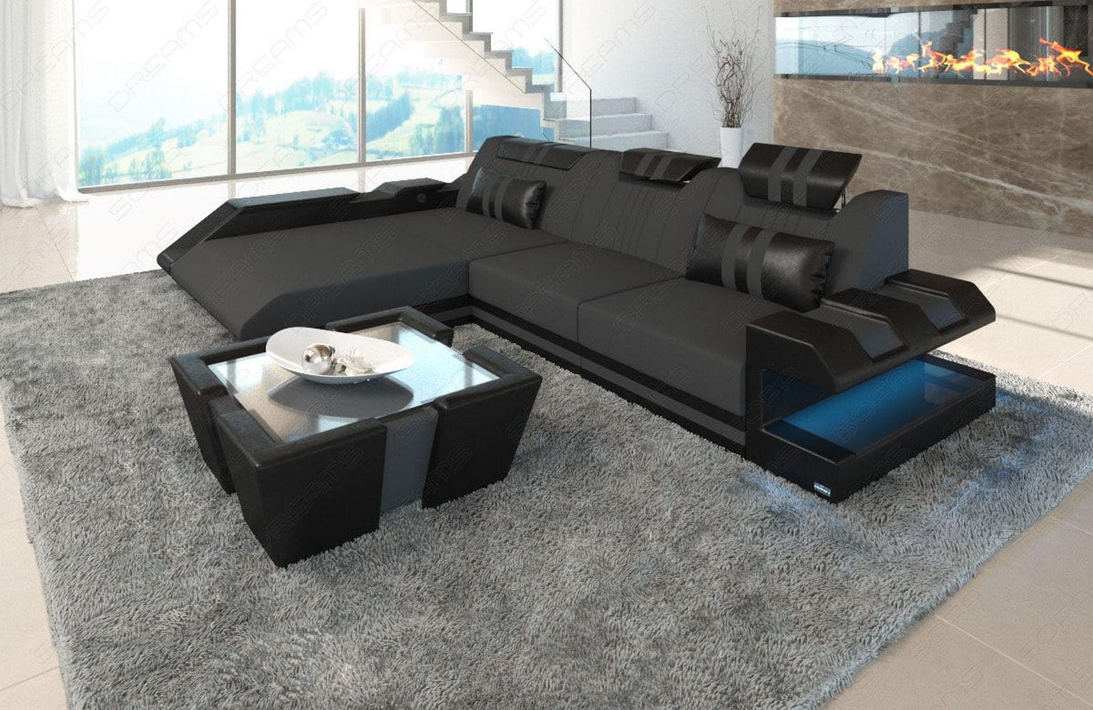 Sofa Dreams Stoff Ecksofa Apollonia L-Form