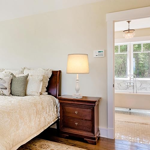 Miniatura 8 de Lámpara de mesa de granja con control táctil, lámpara de mesa regulable de 3 vías, moderna lámpara de mesita de noche con 2 puertos USB, lámpara de