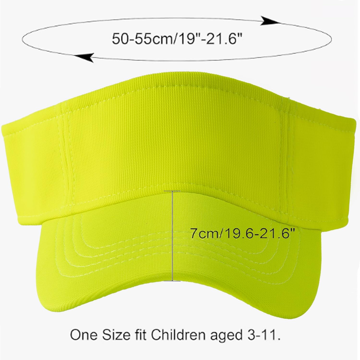 Jastore Kids Girls Boys Packable Hat Sun Visor Hats Cotton Sports Summer Golf Visor Hat - Image 2