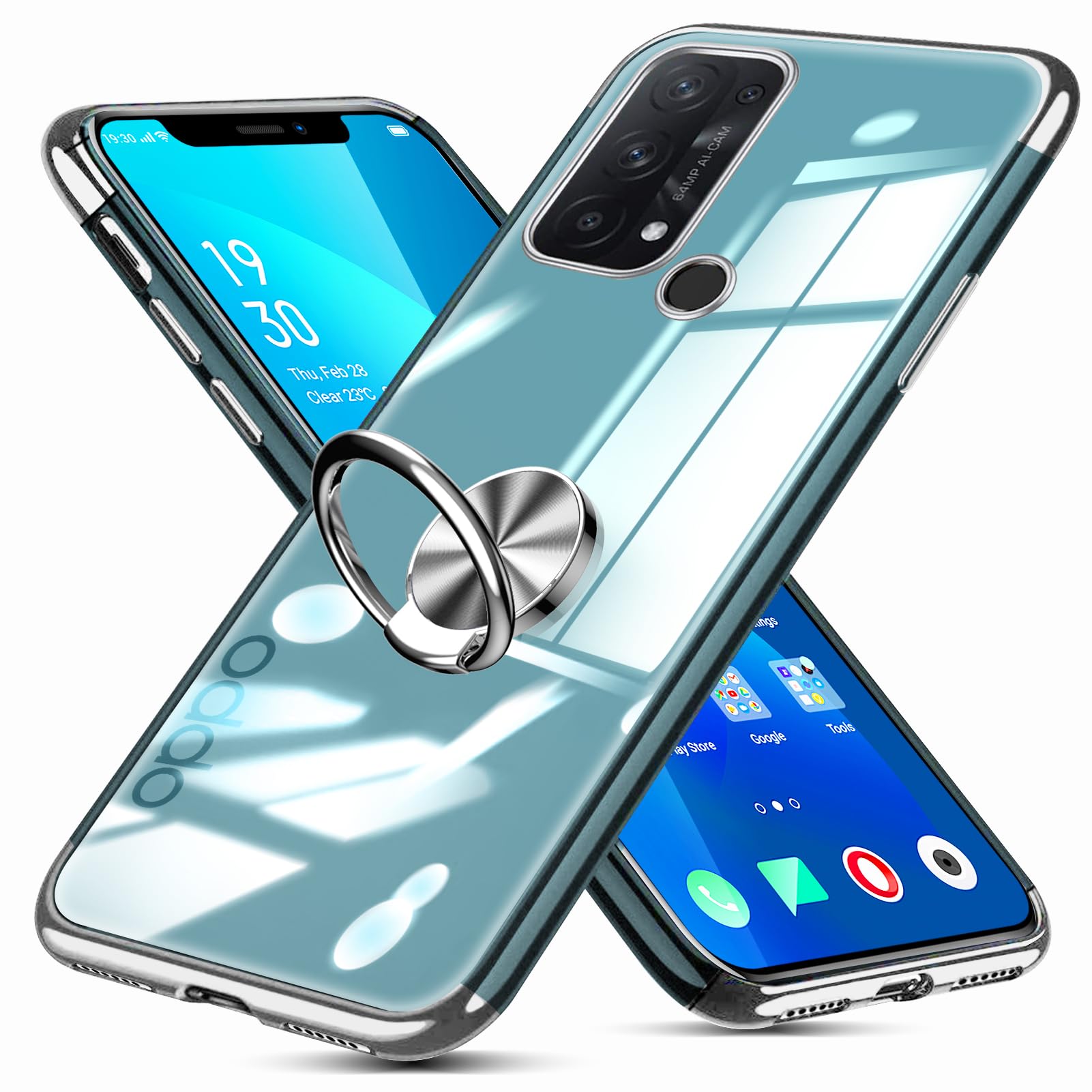 Amazon.co.jp: Mnunjiajia 対応 OPPO Reno5 A 用ケース リング付き
