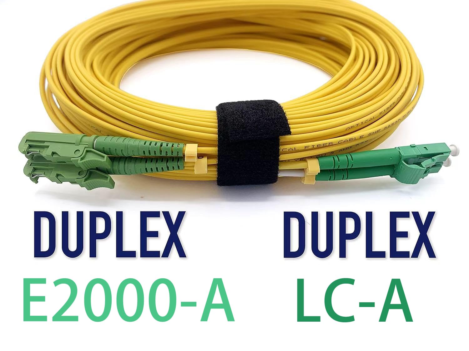 Elfcam® - 30m LWL Glasfaser-Kabel E2000/APC auf LC/APC Stecker, Duplex Singlemode 9/125μm Patchkabel, Lichtwellenleiter LSZH (30M)