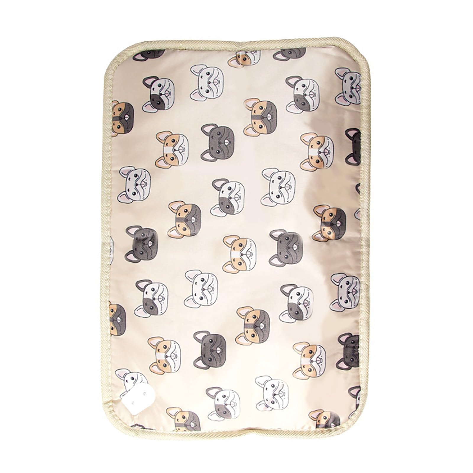 KRXSOBNV Pet heating pad, Heating Pad Cat, Temperature Adjustable, with Anti-bite Tube(Brown)