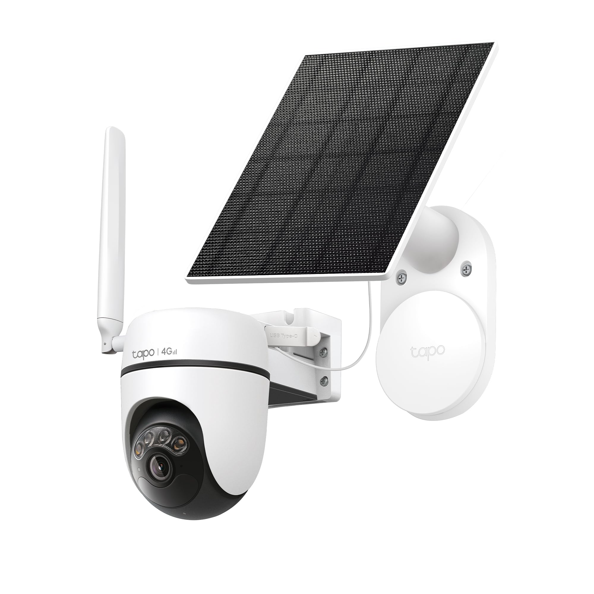 Tapo C615G Kit - Cámara vigilancia WiFi Exterior 360°, 4G y WiFi, 2K, Solar | Detección de Movimiento, Personas, Mascotas y Vehículos. Con Panel Solar. Alarma Luz y Sonido. App Tapo.