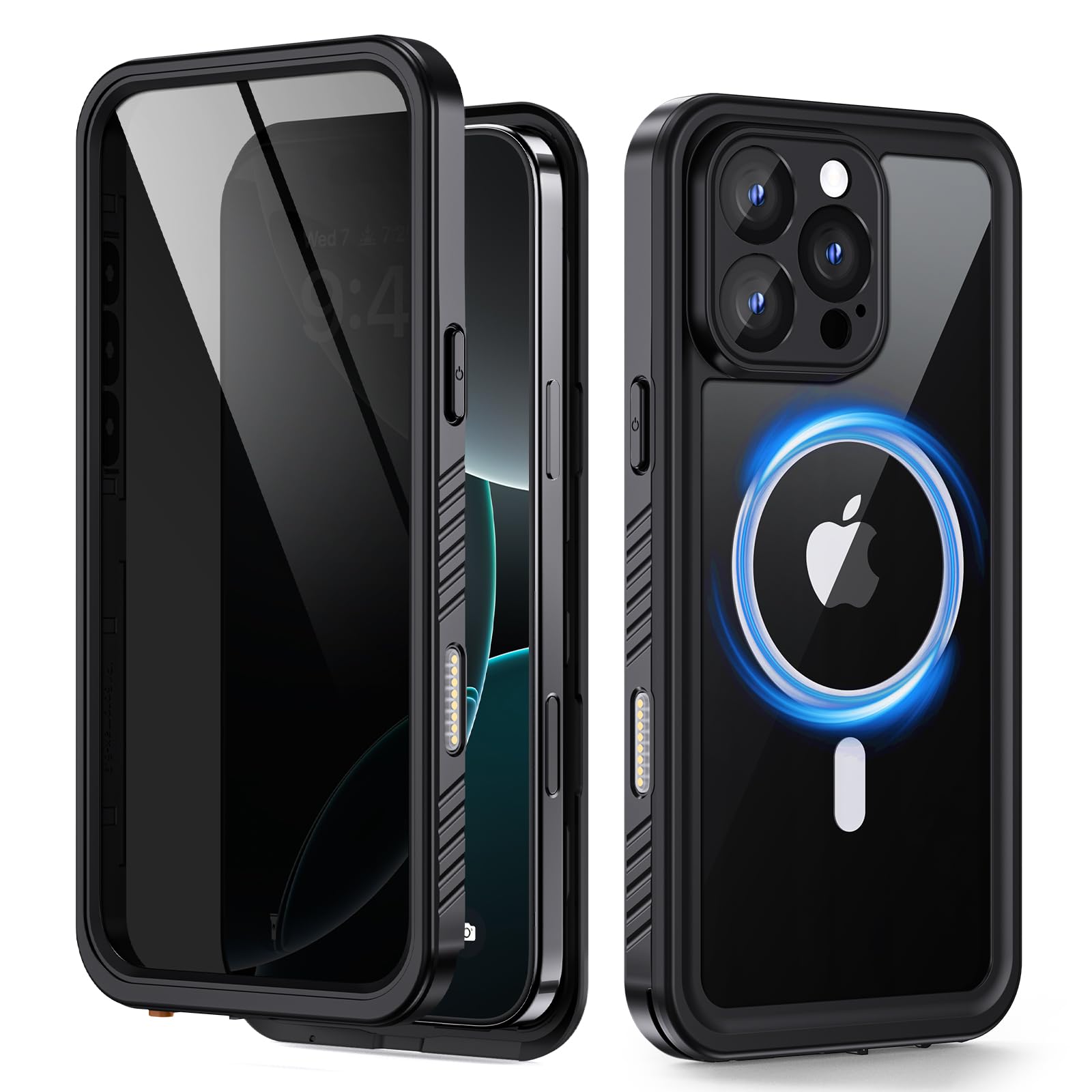 Coque iPhone 16 Pro Anti Espion Étanche pour Éviter Casser Écran Choc