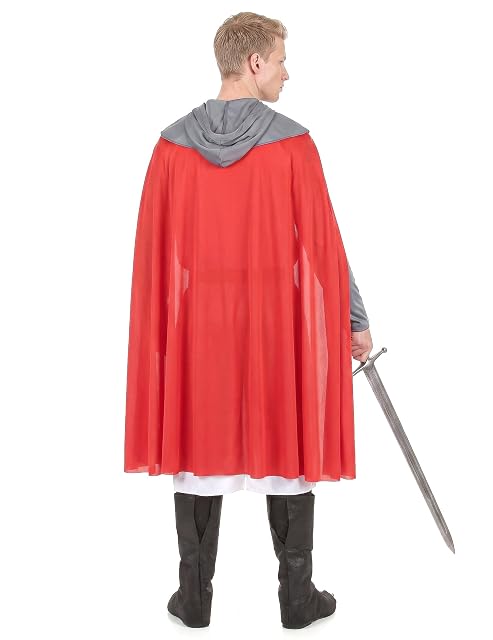 Foto 4 de 7 de DEGUISE TOI - Disfraz de caballero cruzado medieval para hombre - Túnica - Cinturón - Capa - Sobrebotas