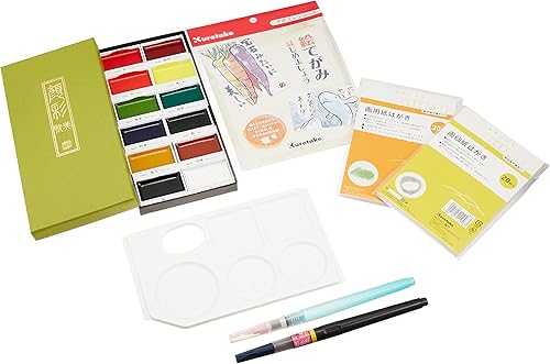 Kuretake MC22-4 Color de cara, letra de imagen, color de cara, juego de dibujo, melocotón