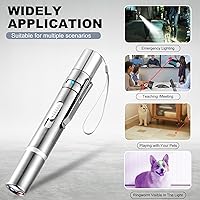 Vista 6 de Laser Pointer, Bird Toys for Indoor Birds, Bird Laser Toy, Red Dot LED Light Pointer Interactive Toys for Indoor Birds, USB Charging, 5 Switchable