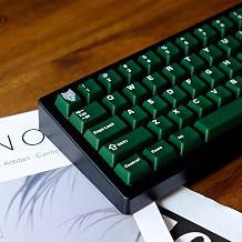 Sumgsn 114 Keys Custom Translucent Double Shot Keycaps Cherry Profile Emeral Green Keycaps Set Fit for Cherry Mx Switches Mechanical Keyboard