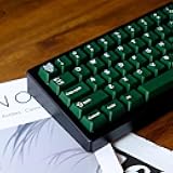 Sumgsn 114 Keys Custom Translucent Double Shot Keycaps Cherry Profile Emeral Green Keycaps Set Fit for Cherry Mx Switches Mechanical Keyboard