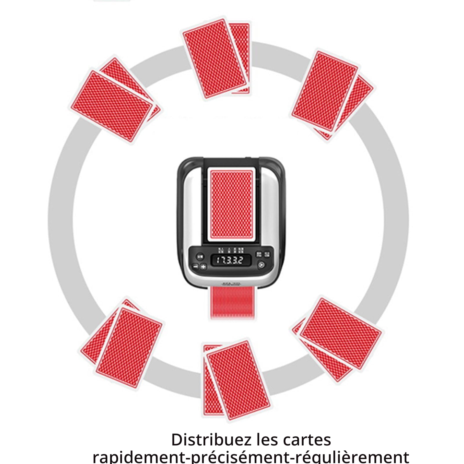 Mélangeur de cartes automatique et distributeur de cartes, distributeur et mélangeur de cartes à rotation à 360 degrés, rechargeable