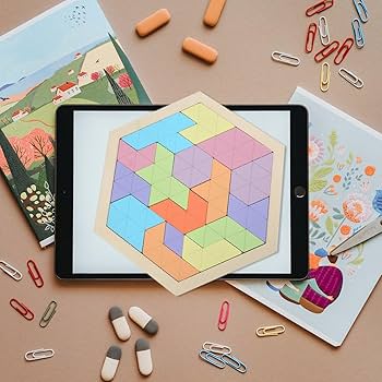 Amazon.co.jp: Toivexa 木製テトリスパズル ジグソーパズル 木製