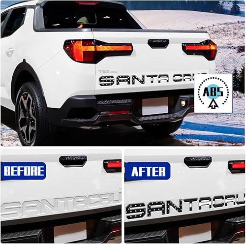 Miniatura 7 de Letras de inserciones para portón trasero compatibles con Santa Cruz 2022 2023 2024 2025 3D elevado y fuerte adhesivos letras adhesivas para emblema