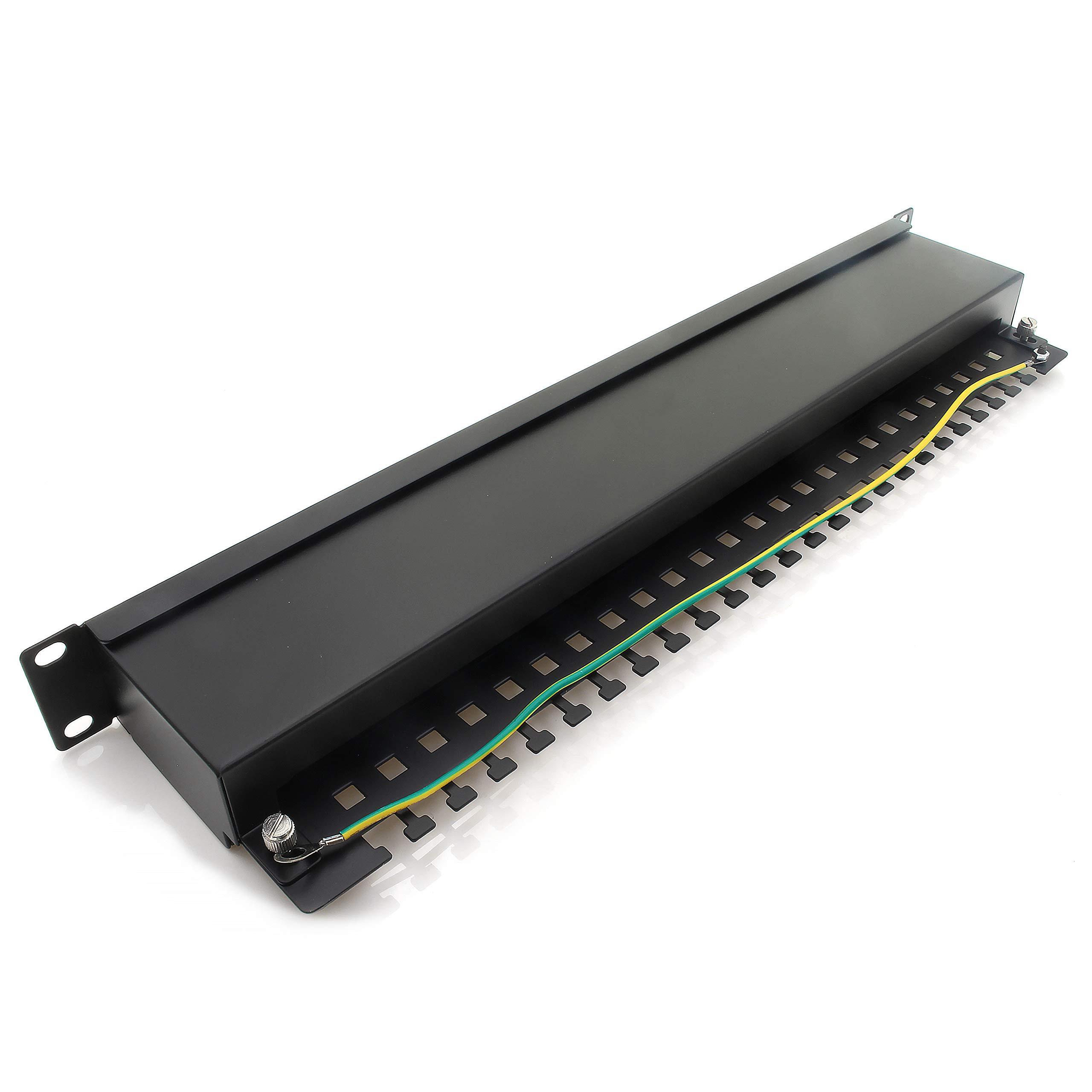 1aTTack.de 367460 Panneau de brassage CAT6a Panneau de distribution noir 16 ports Technologie de connexion LSA+ Distribution réseau - RJ45 - TIA 568 A/B - noir