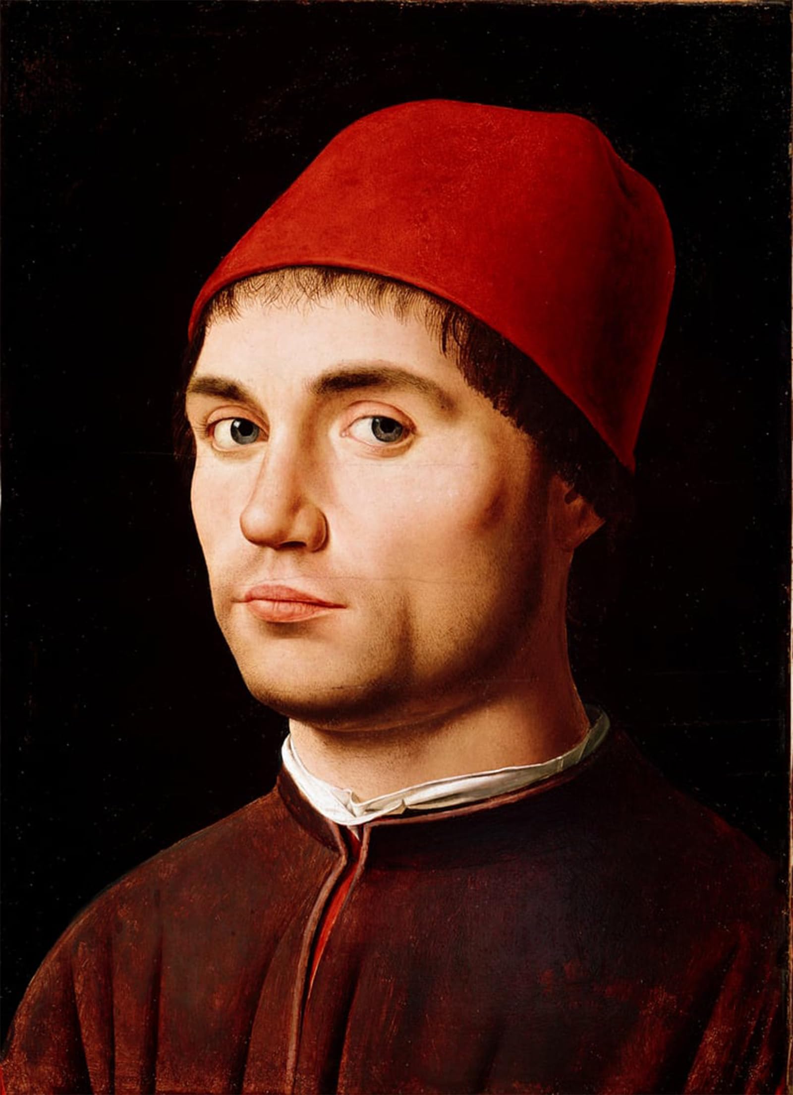 POSTERIIk Famous Animal Posters Vintage Picture Portrait of Man or Self Portrait by Antonello Da Messina Modern Wall Decor for Home Decor 60x90cm