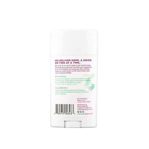 Miniatura 46 de Stinkbug Naturals - Desodorante orgánico sin aluminio con aceite de coco y aceites esenciales, sin parabenos, desodorante para piel sensible, 2.1