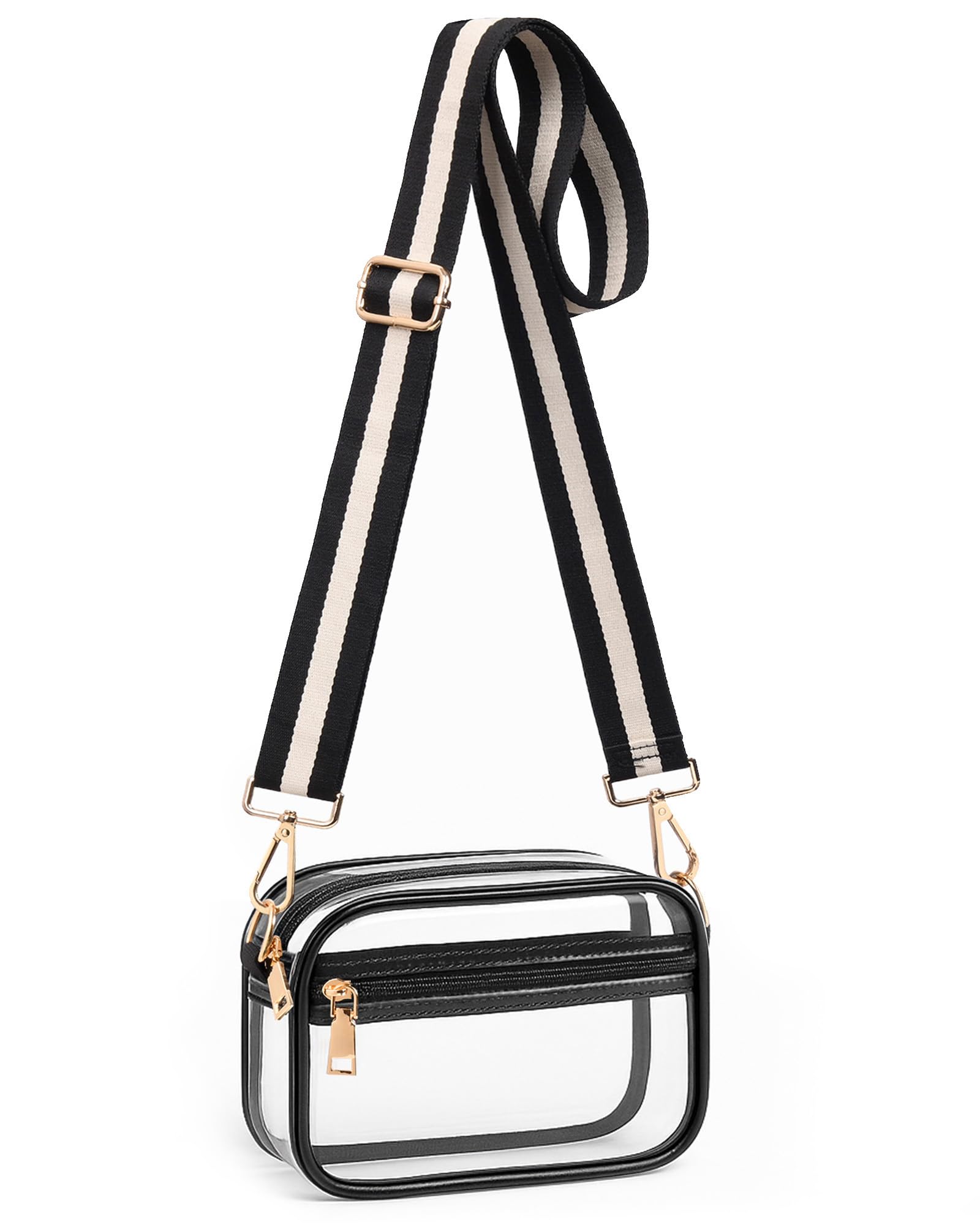 Clear Crossbody Bag Stadium Approved, Clear Purses for Women, Small Stadium Bag for Events Concerts Sports Fans