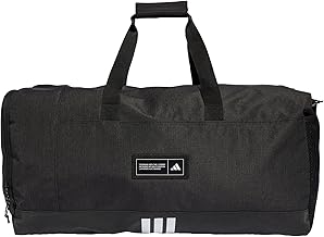 شنطة دفل كبيرة رجالي وحريمي فور اثلتس للجيم والتدريب من اديداس، لون أسود وأبيض