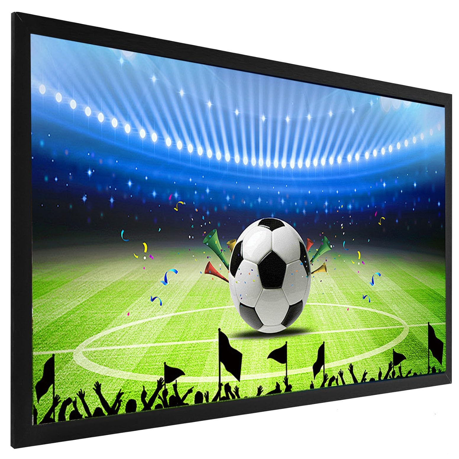 Pantalla de Proyección de 72 84 92 100 Pulgadas con Marco Fijo, Formato 16:9, HD,Compatible con 3D, Montaje en Pared, Ideal para Cine en Casa,Oficina e Interiore(72inch)