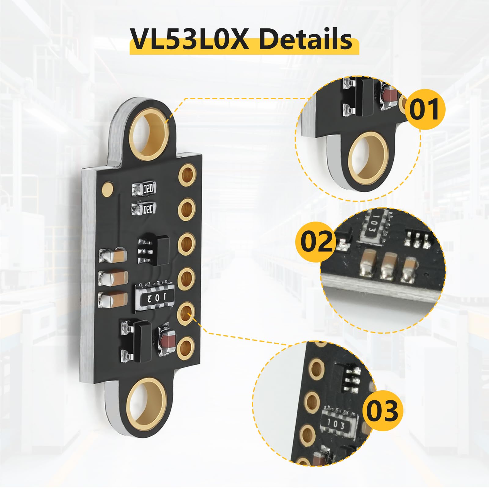 Modulo VL53L0X V2 ToF 2m I2C compatibile con Arduino Modulo VL53L0X V2 ToF 2m I2C compatibile con Arduino