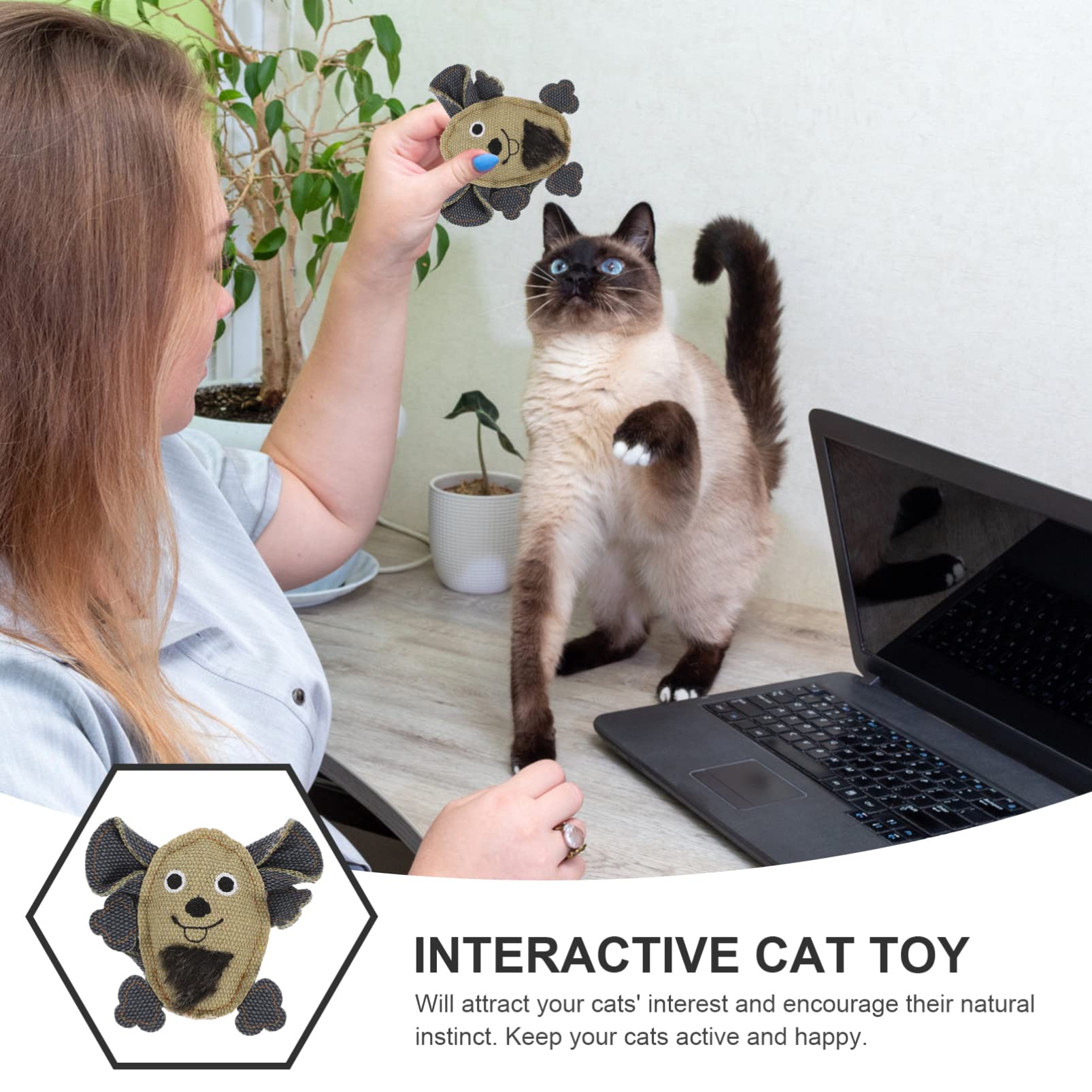 minkissy 15 Piezas Juguete para Gatos Divertidos Juguetes molares de Gatitos encantadores Juguetes para Gatos Juguetes para Perros pequeños Juguetes para Mascotas Resistentes a mordeduras