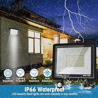 toobettp 100W LED Reflektor Mozgásérzékelővel, 10000 Lumen Meleg Fehér IP66 Vízálló Kültéri 5