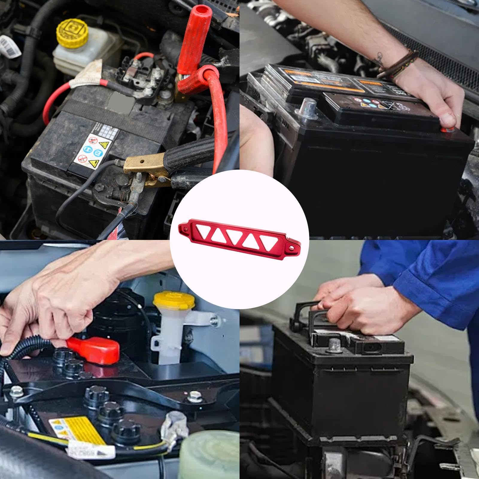 Amazon | カーバッテリー固定ホルダー、頑丈なバッテリーキャリア