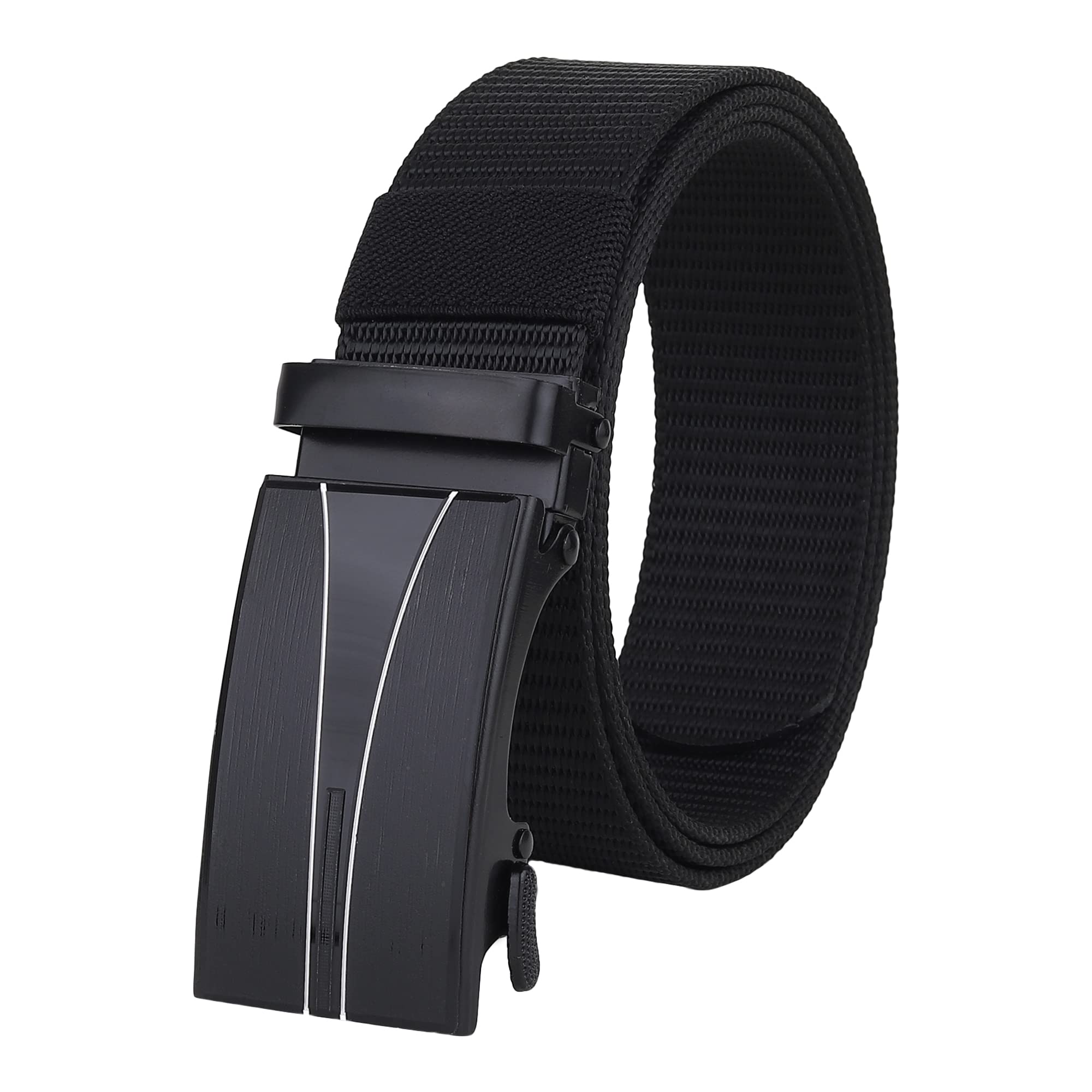 sunshopping Men’s Causal Nylon Woven Fabric Auto-lock buckle Belt (BAG-79-BL)-picture-21