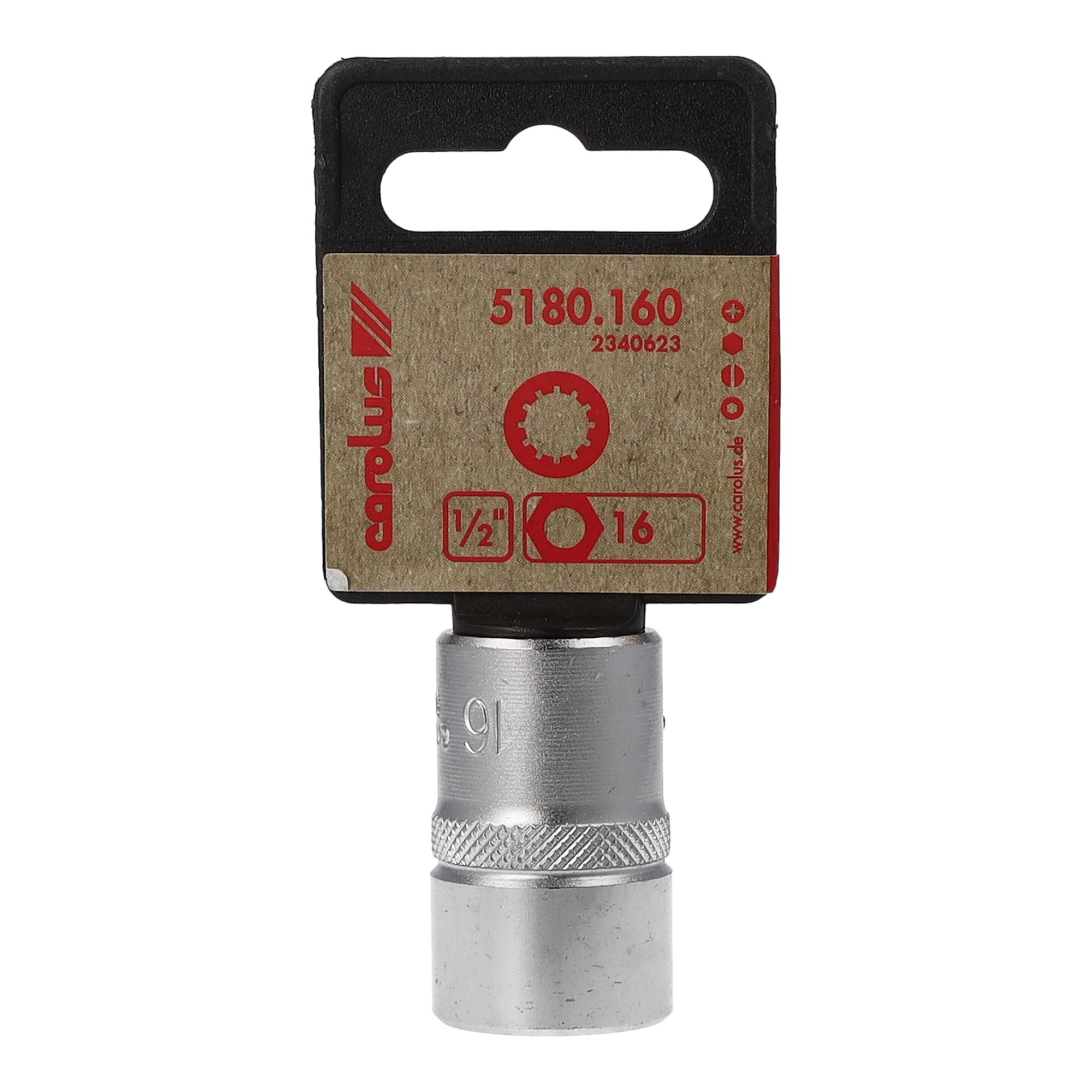 Carolus 5180.160 Hex Socket 1/2 Inch 16 mm Spline