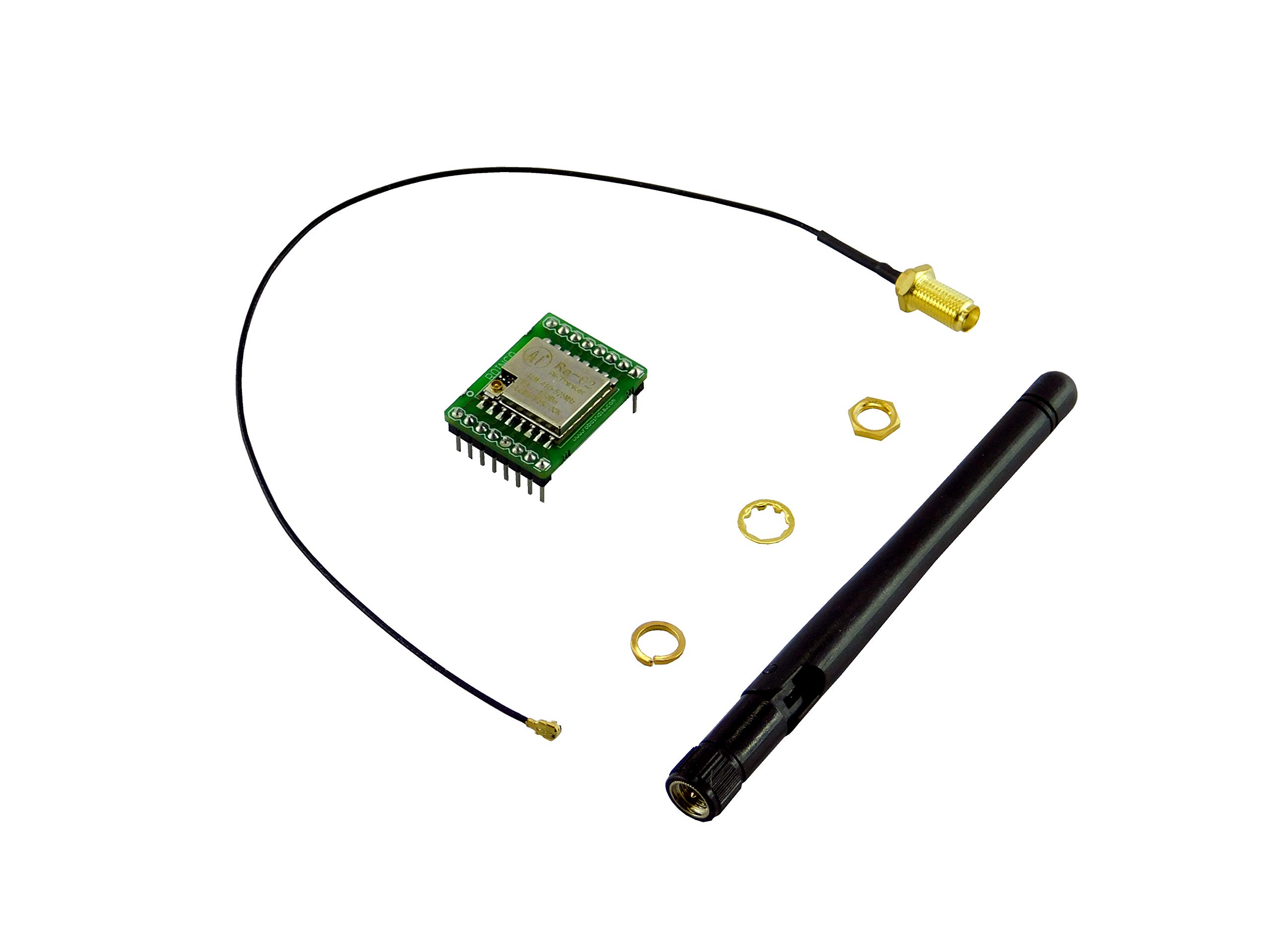 Roinco 433mhz Lora Ra02 Long Range Rf Wireless Module with Breakout Board and 2.4 Ghz Antenna (1)