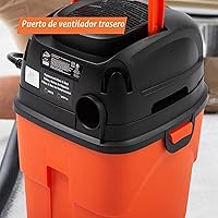 Vista 6 de Armor All® AA155 Aspiradora portátil húmeda/seca de 1.5 galones y 2 HP pico, naranja