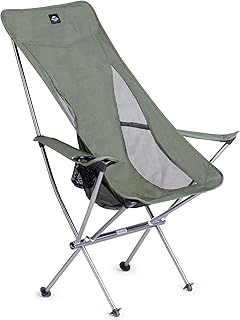 Naturehike Folding Moon Chair Ultralight Portable Outdoor Folding Outdoor Fishing Camping Chair Backrest Stool for Fishin...
