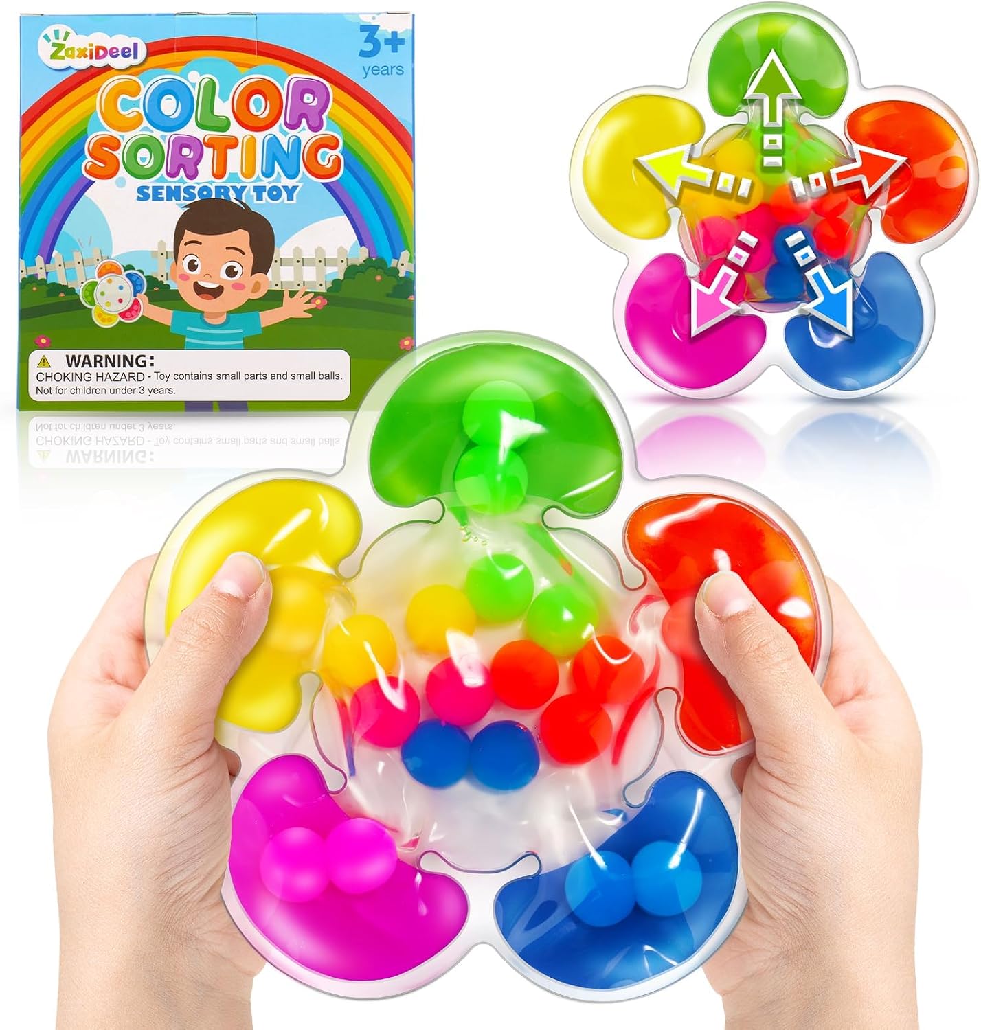 Color Sorting Toys Sensory Toys, Game for Toddlers, Color Matching Preschool Learning Activities Educational Calm Down Montessori Travel Items for Kids Easter Gifts for Boys Girls Ages 3 4 5