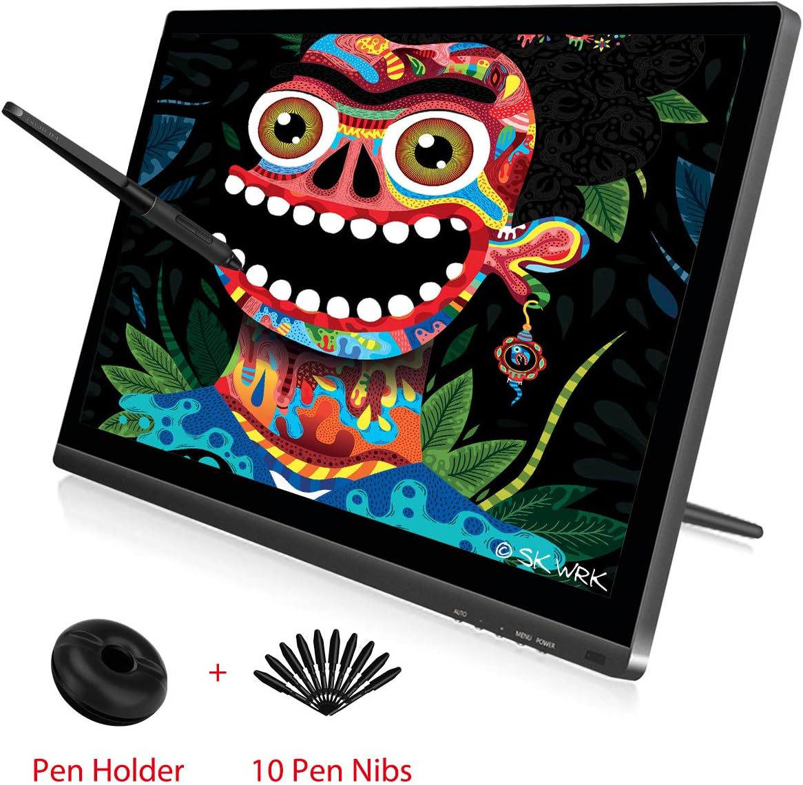 Huion KAMVAS GT-191 V2 Drawing Monitor with HD Screen Drawing Tablet Battery-Free Stylus 8192 Pen Press 10 Pen Nibs - 19.5 Inch