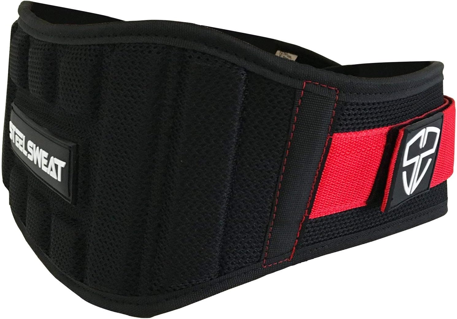 Steel Sweat Weight Lifting Belt - Nylon 6-inch Firm & Comfortable Back Support, Best for Workouts at The Gym, Weightlifting or Crossfit. Easily Adjustable