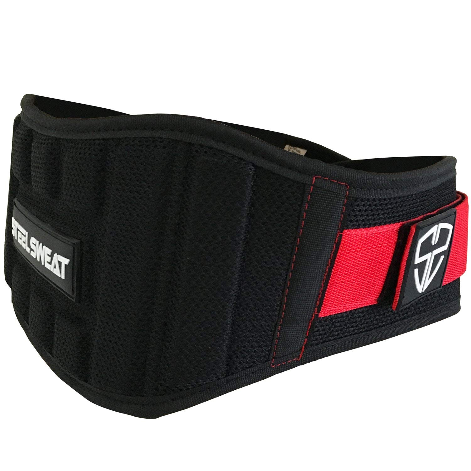 Steel Sweat Weight Lifting Belt - Nylon 6-inch Firm & Comfortable Back Support, Best for Workouts at The Gym, Weightlifting or Crossfit. Easily Adjustable Viper Medium