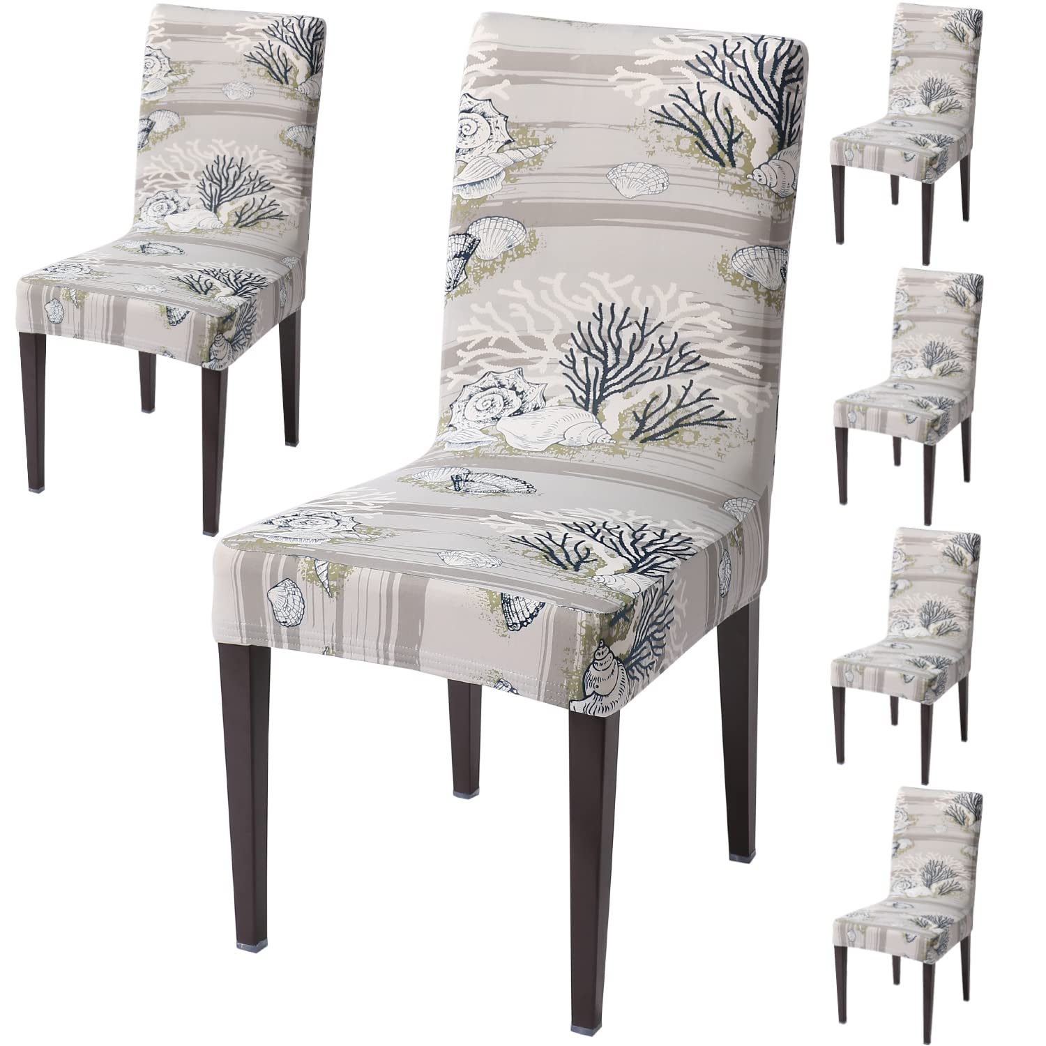 HOKIPO Elastic Stretchable 6 Seat Cover for Chairs Washable Slipcover Protector (AR-4038-D9*6) (B09NZVT7WK) Amazon Price History, Amazon Price Tracker