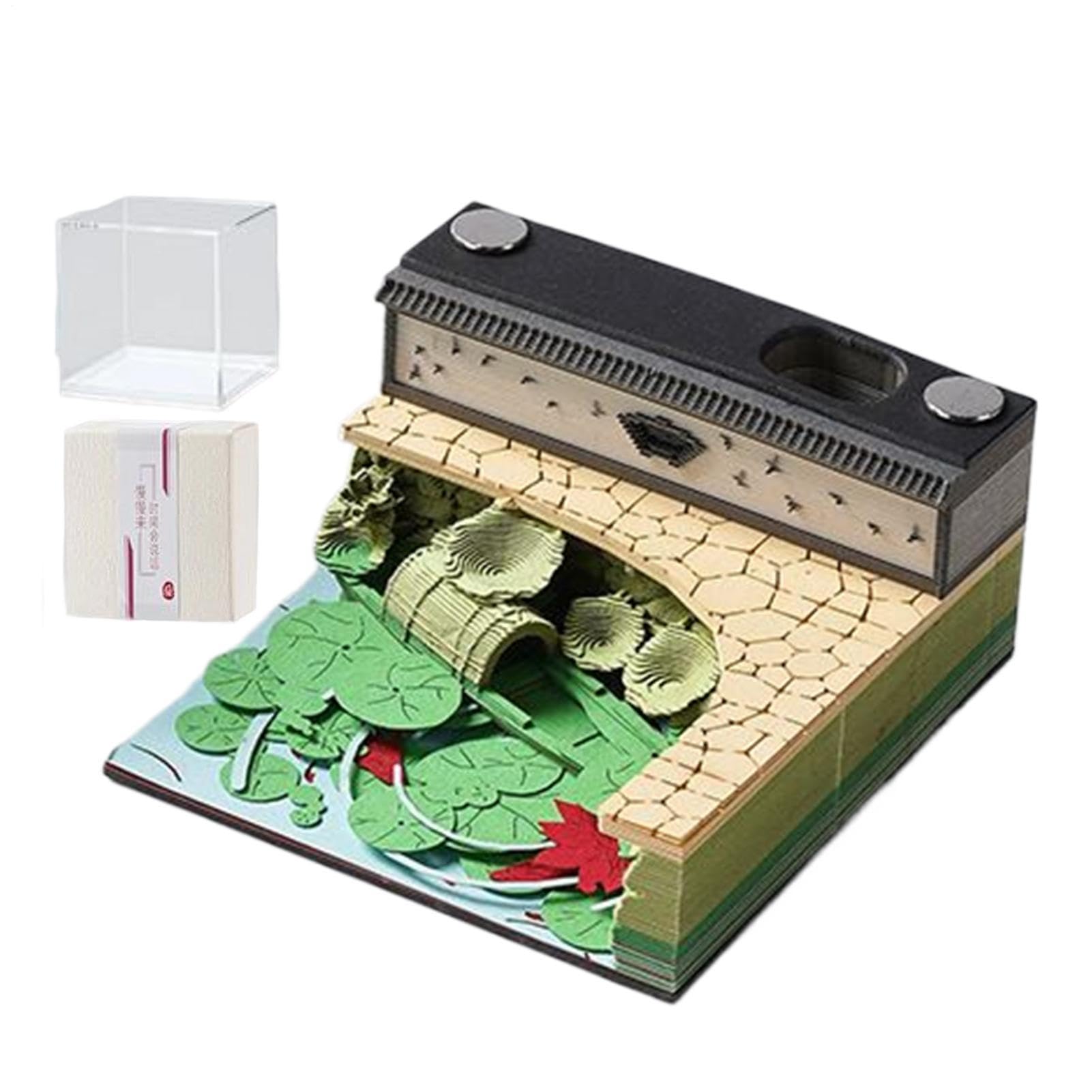 Bloc-Notes 3D Calendrier De Bureau Avec Pages Détachables