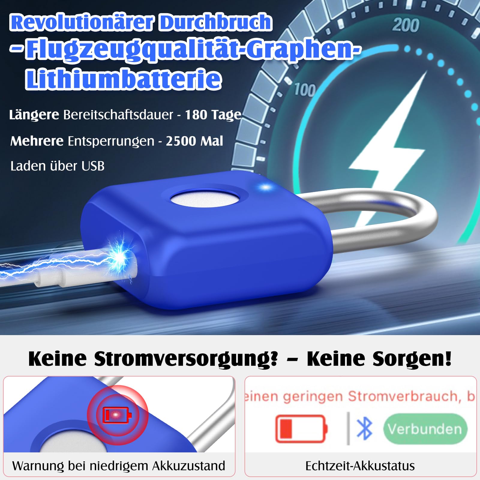 Anweller Candado de huellas dactilares, cerradura inteligente con Bluetooth, cerradura con huella dactilar, pequeño para gimnasio, oficina, casa, jardín (amarillo limón)