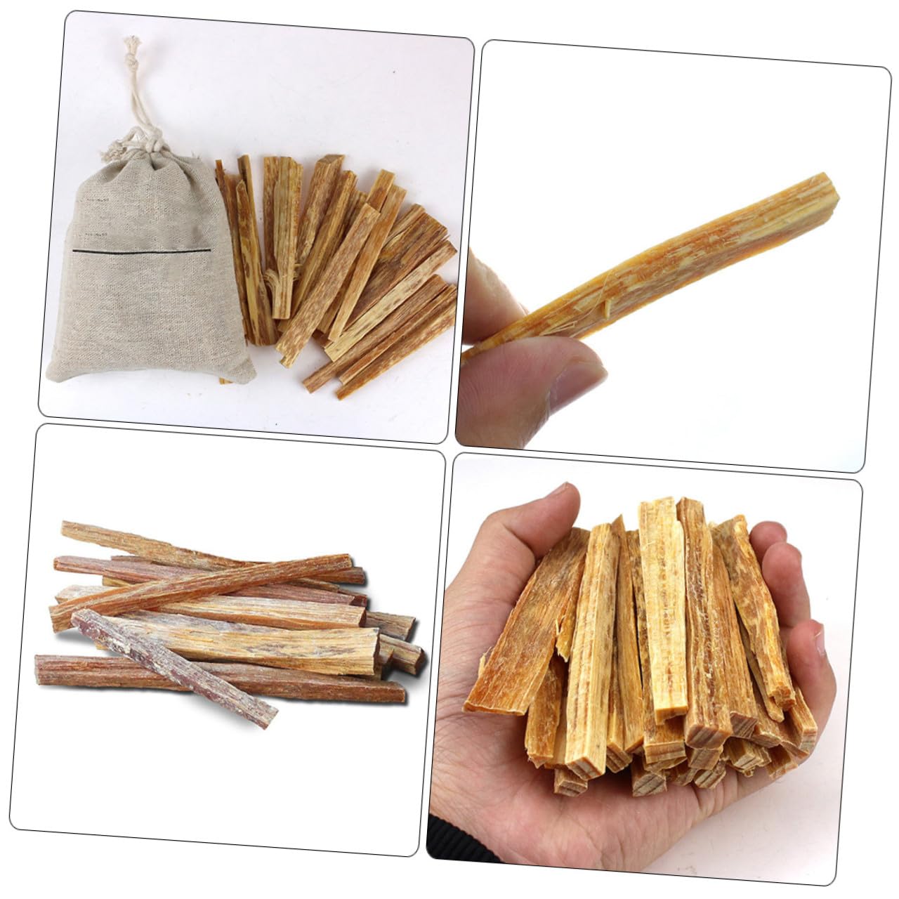 NOLITOY Tira de Madera Seca para Encender Fuego Rápido en Exteriores, Paquete de 1 Bolsa Palitos Naturales para Camping y Barbacoa sin Contaminar Sabor