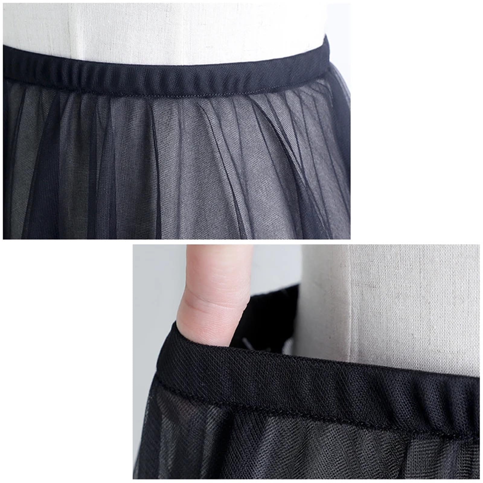 Gonna da Ballo Gonne da Ballo in Chiffon for Donne Gonne Lunghe da Balletto for Adulti Gonne da Ballo in Rete a 2 Strati for Balletto per Balletto(White Skirt)