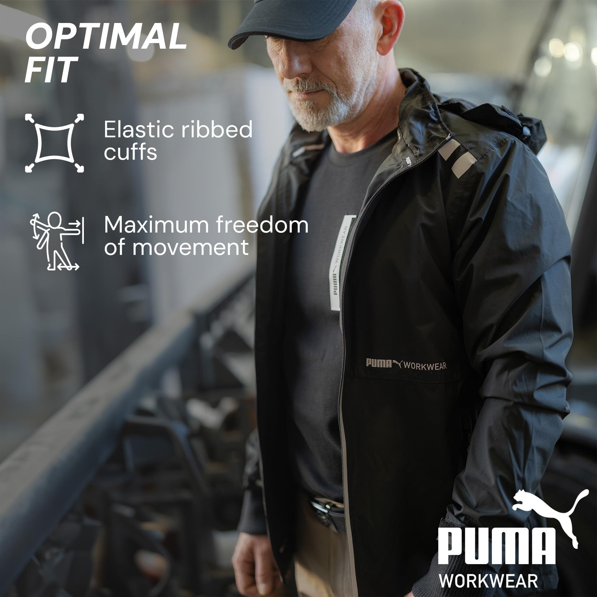 PUMA WORKWEAR kurtka przeciwdeszczowa – wytrzymała kurtka na każdą pogodę do użytku na zewnątrz – kurtka robocza