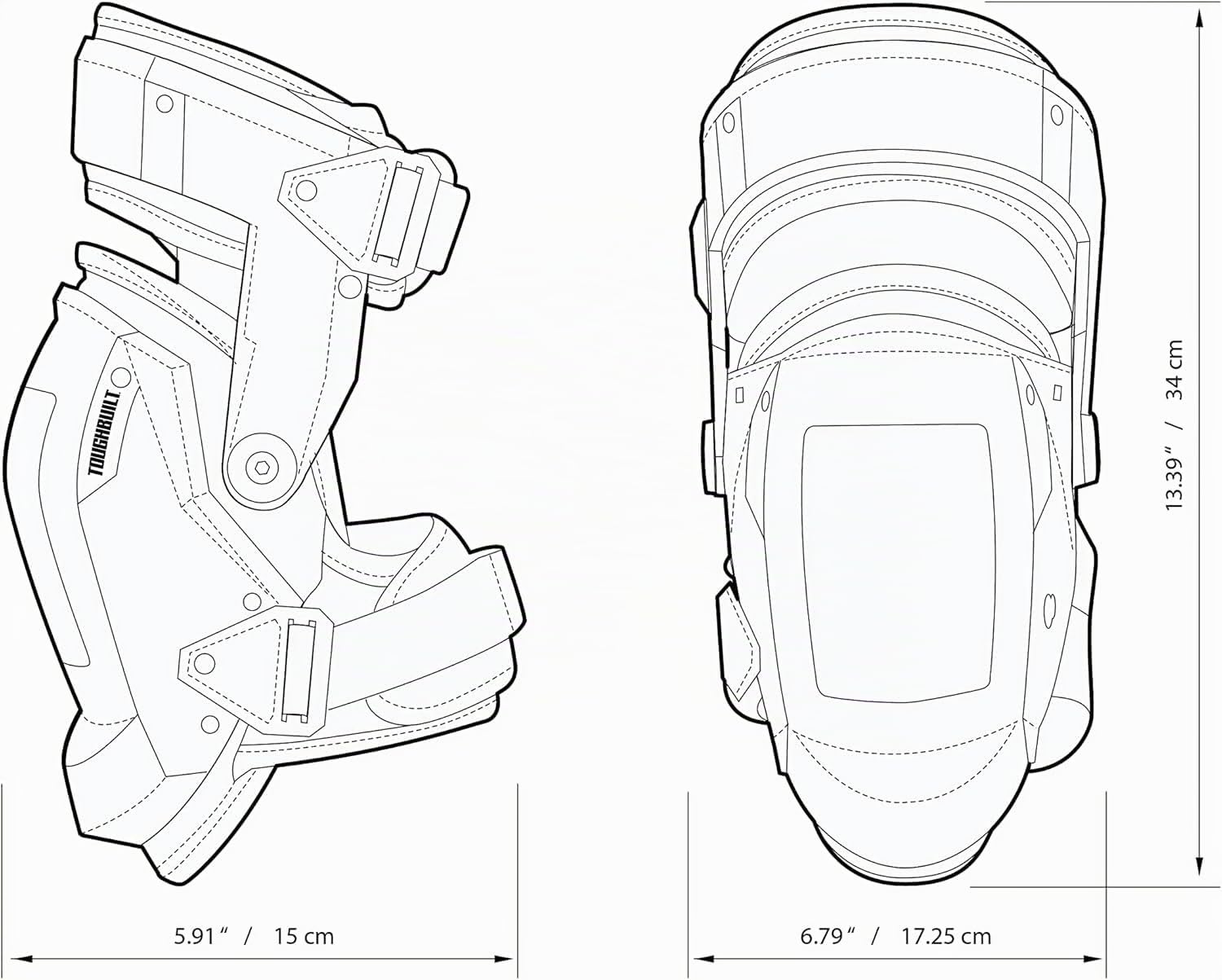 ToughBuilt TOU-KP-3 FOAMFIT - Rodilleras estabilizadoras
