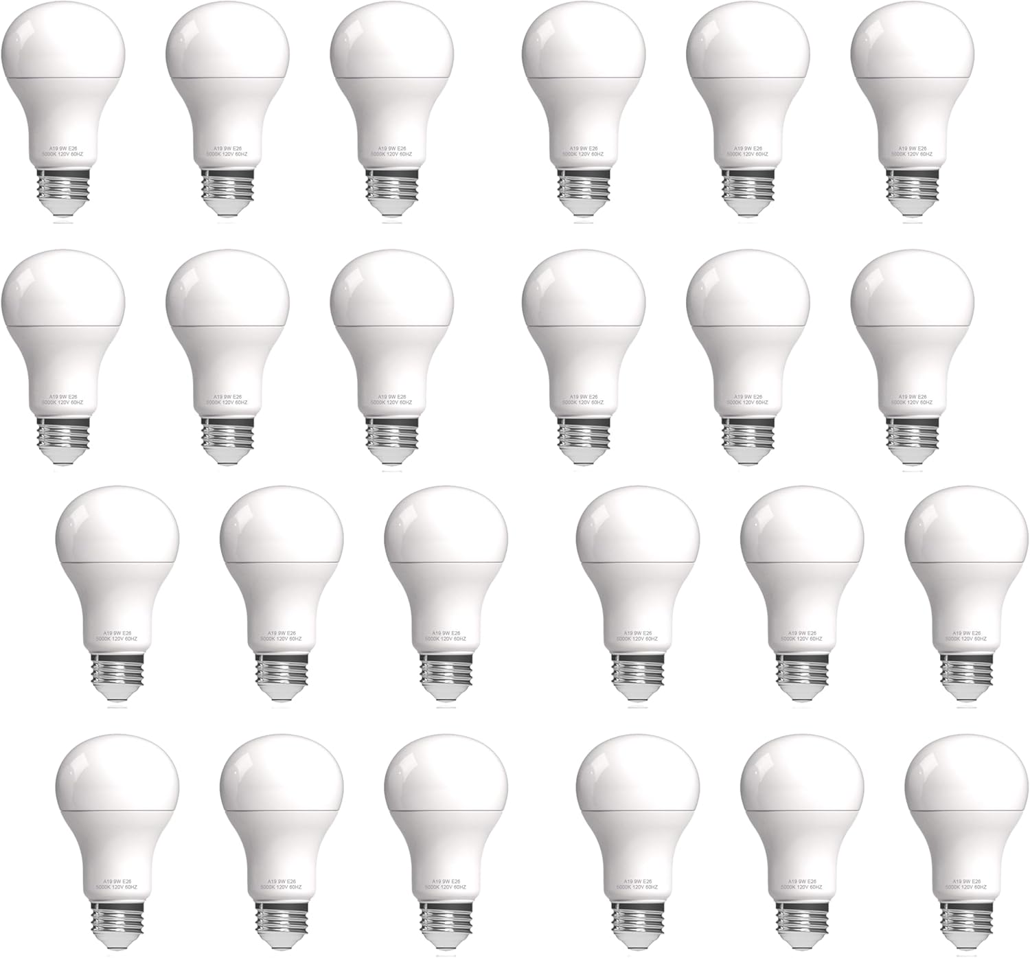 helloify 9W Dimmable LED Bulbs A19 (60 Watt Equivalent), Energy Efficient, LED Lighting Reading/Work Lamp for Indoor Office Bedroom House, E26 Base, 2700K Soft White Light, 6PCS (Pack of 4)