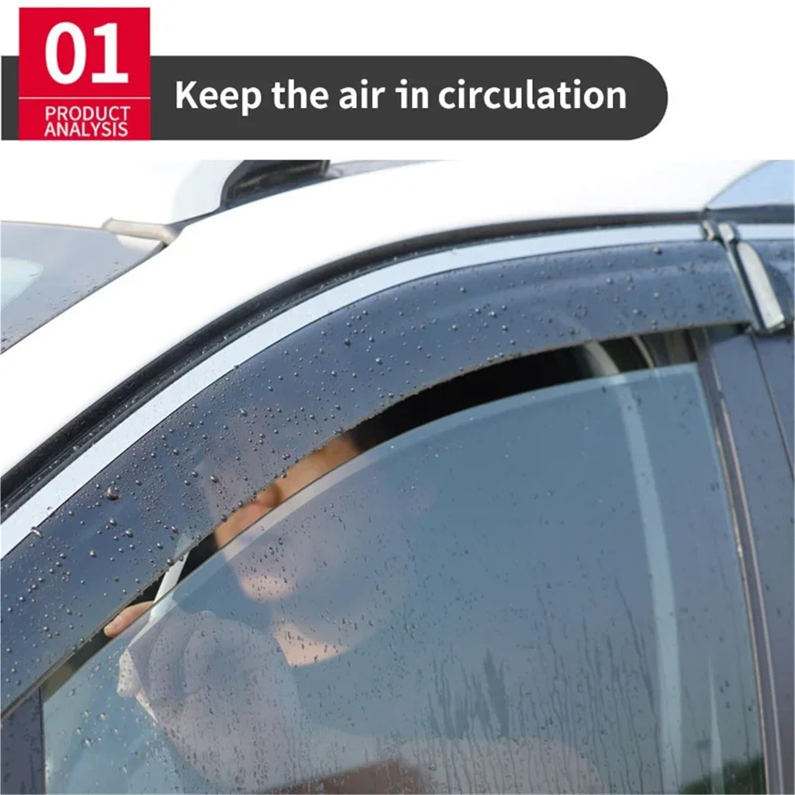 Car Wind Deflector Pasuje do BMW X1 E84 F48 F49 U11 U12 Osłony przeciwwietrzne Osłona przeciwdeszczowa Osłona wentylacyjna Osłony przeciwdeszczowe Markizy(F49)