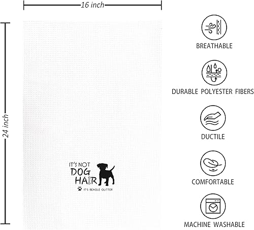 Miniatura 6 de kunlisa Juego de 4 paños de cocina y paños de cocina absorbentes de 16 x 24 pulgadas, divertidos regalos para amantes de Corgi, toalla de mano,