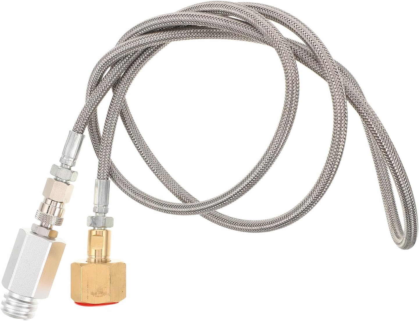 Stainless Tube Connector for Soda Maker Gas Pipe, Silver