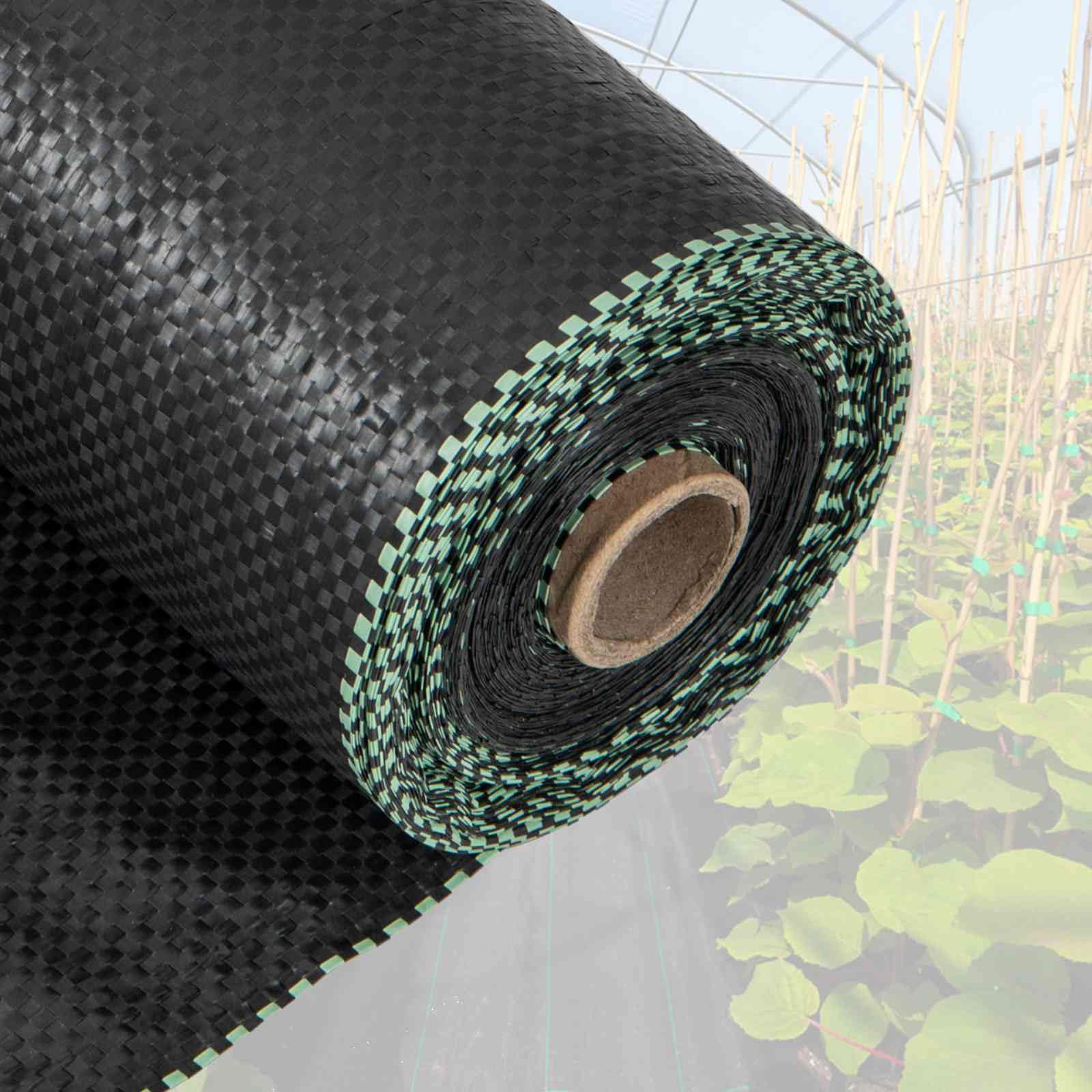 TANGZON 1m x 50m/2m x 25m Weed Fabric Control, Heavy Duty Garden Weed Control Membrane, UV Stabilised Woven Roll Ground Cover for Landscaping Driveway Flower Bed (2mx25m, 60gsm)
