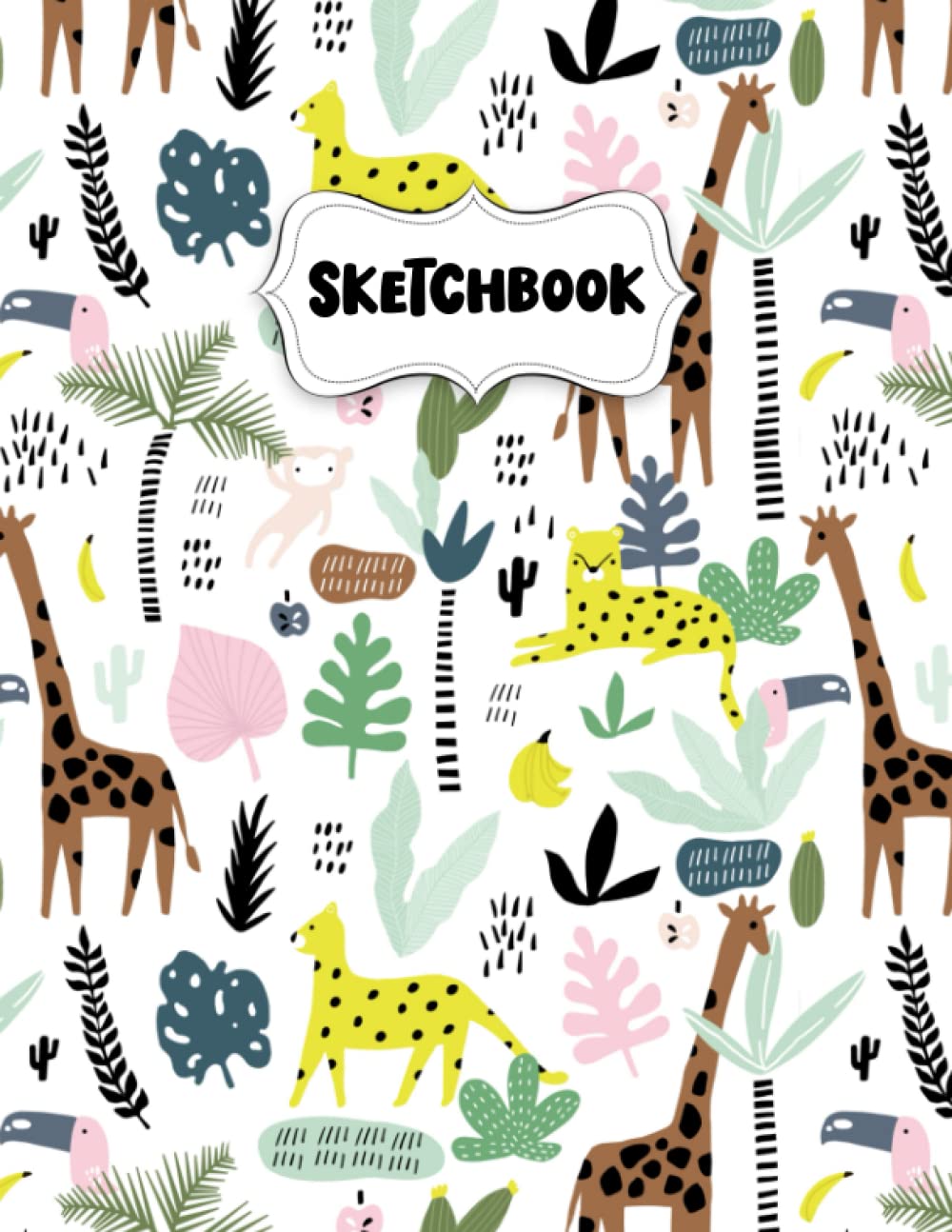Sketchbook: Amazing Animals Sketch Book for Drawing: Blank Sketch Pad for Drawing for Kids: Sketchpad for Drawing for Kids, Bleed Proof Art Sketch Book 8.5 x 11